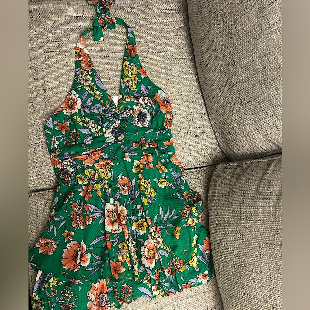 NWT Green Floral Romper